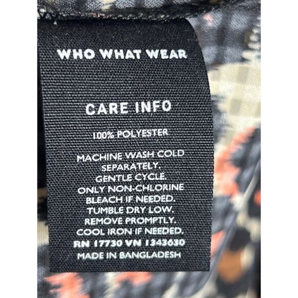 Who What Wear Women's Animal Print Tank/Skirt Set Outfit Black NEW ~ Size M/L - Picture 12 of 12